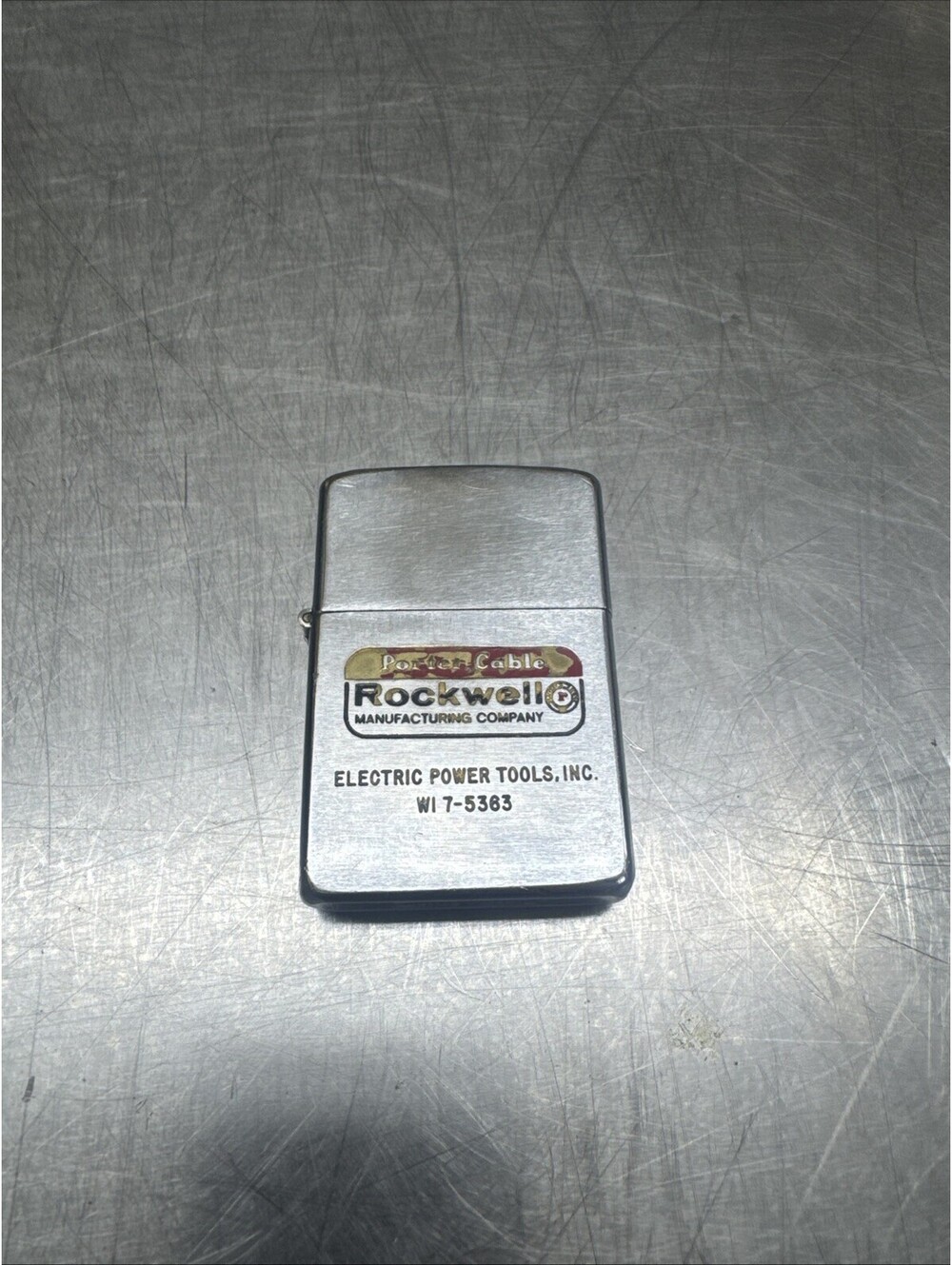 Vintage Porter Cable Rockwell Tools Zippo Lighter